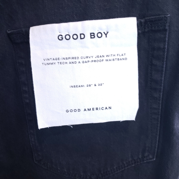 Good American Good Boy Slit Waistband Black Size 15 - Picture 12 of 16